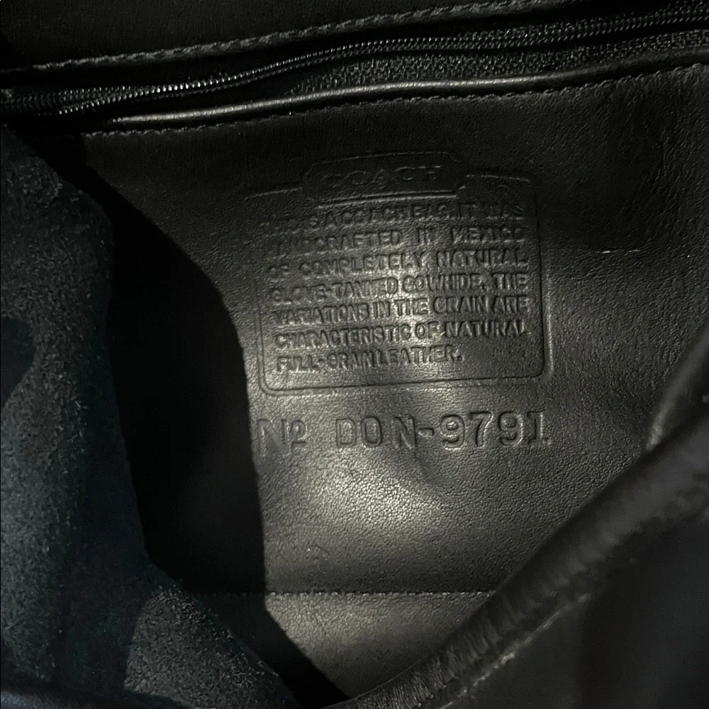 Coach Black Leather Backpack with Gold Hardware - Picture 7 of 10